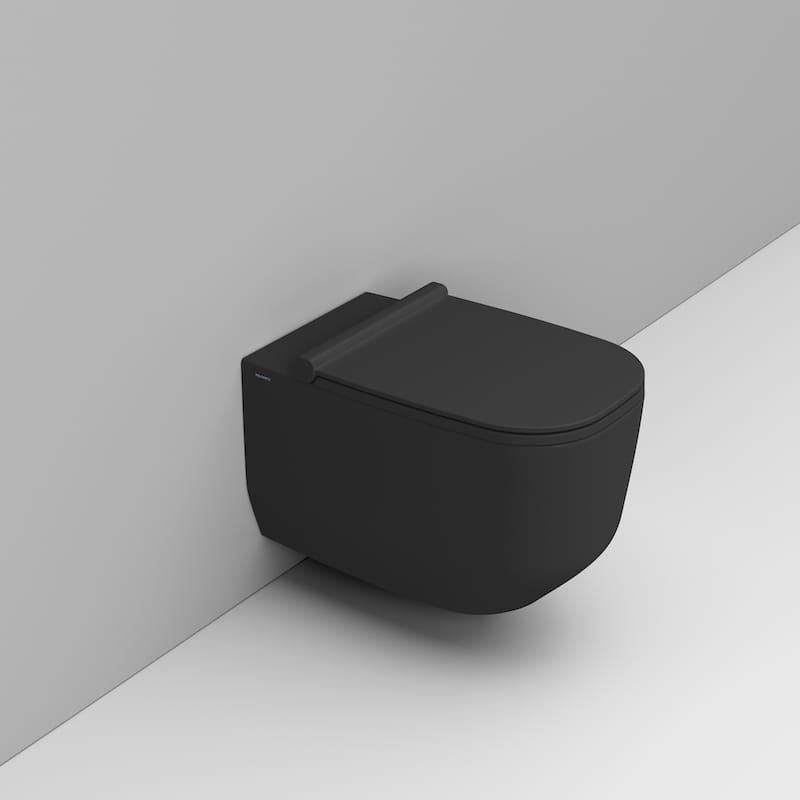 Darmowa Dostawa - Miska WC wisząca bez kołnierza czarny mat Ceramica Dolomite Alba D502581