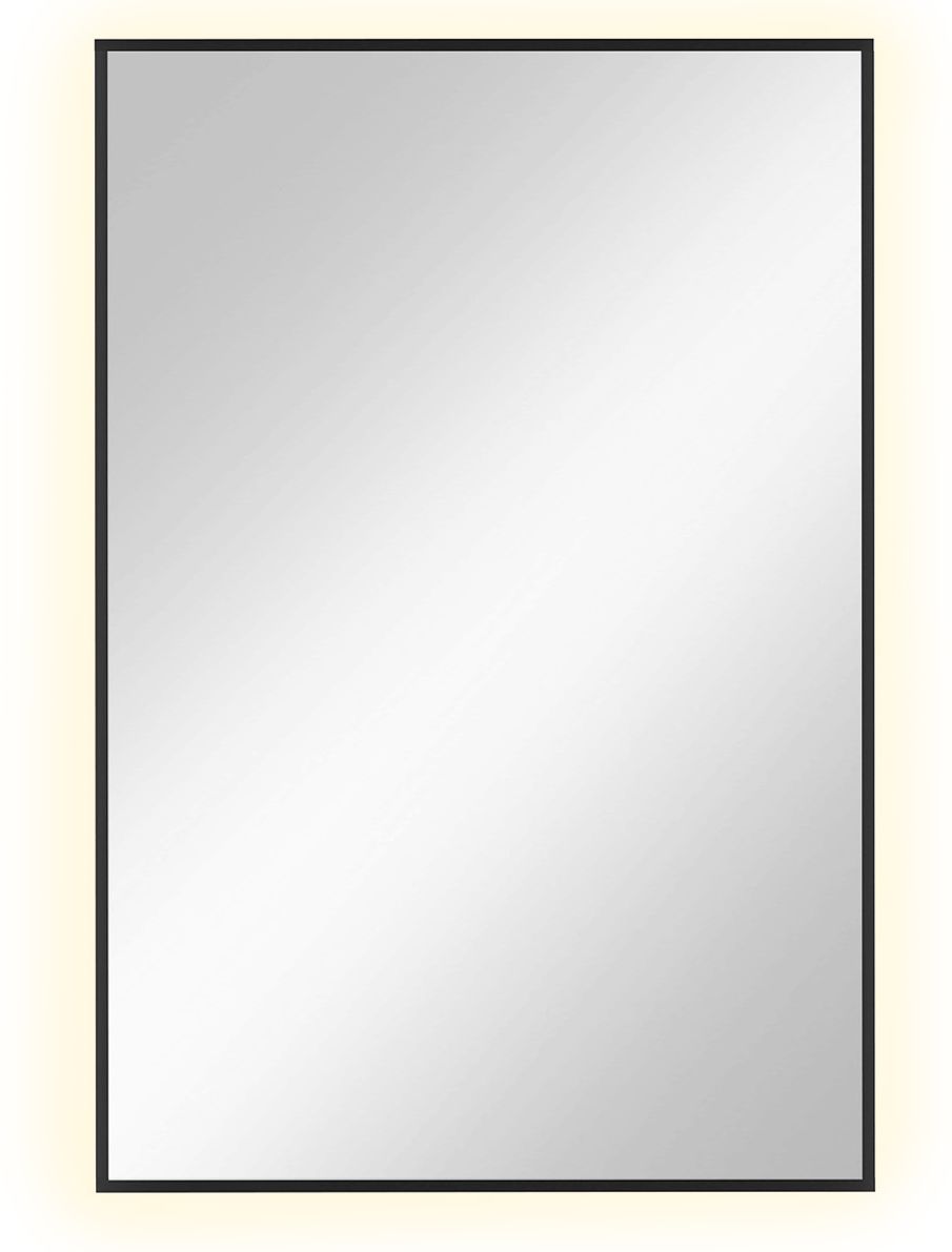Darmowa Dostawa - Lustro 60x90 cm prostokątne z oświetleniem czarny Baltica Design Tiny Border Straight 5904107904641
