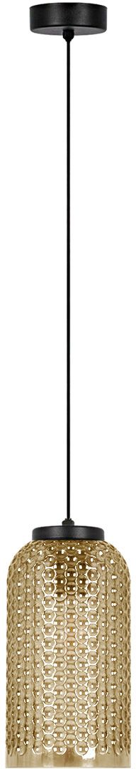 Darmowa Dostawa - Lampa wisząca 1x15 W czarna-bursztynowa Kaja Capri K5621