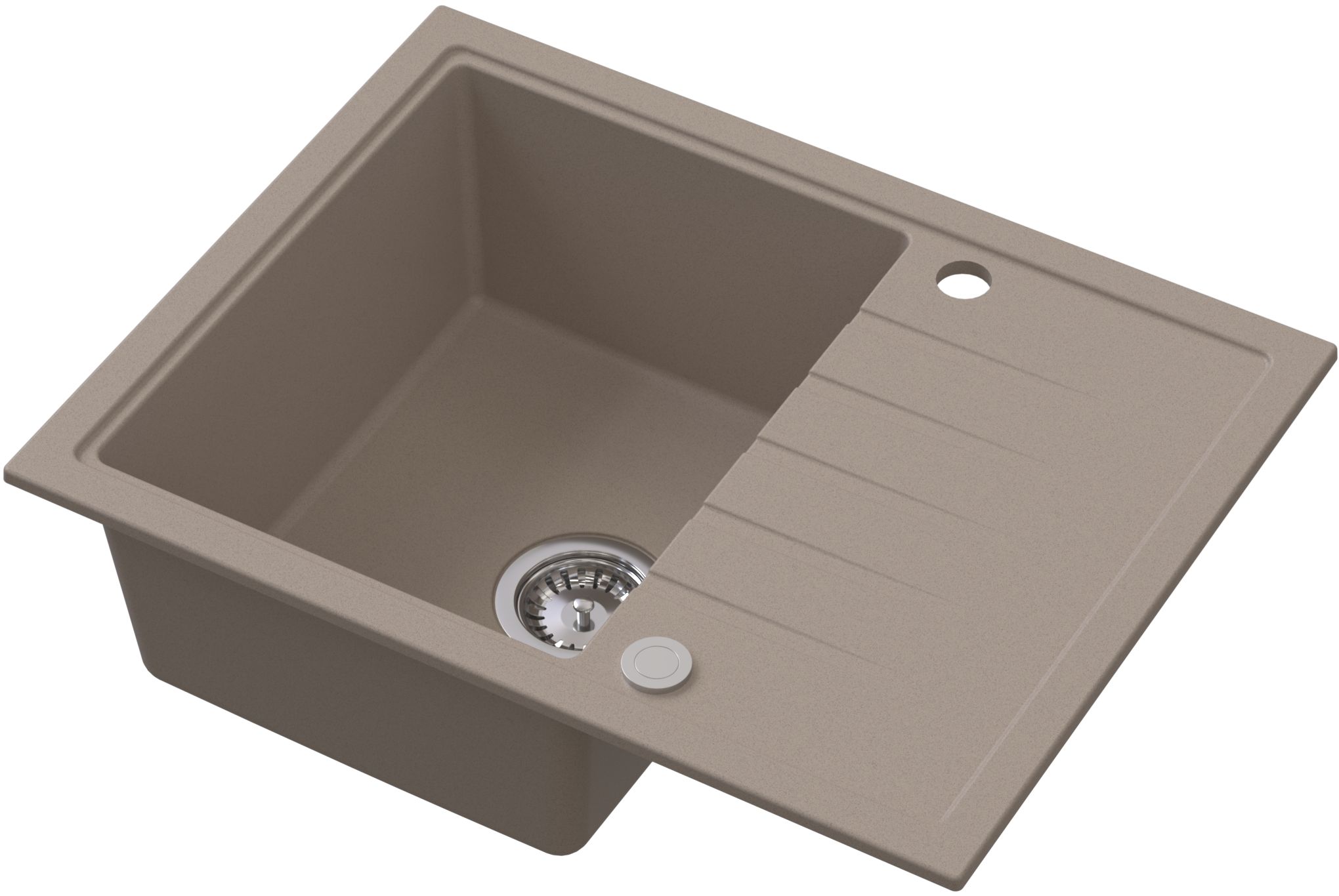 Darmowa Dostawa - Zlewozmywak granitowy 65x50 cm beżowy Ruvetti Axel 3001AXBE120W