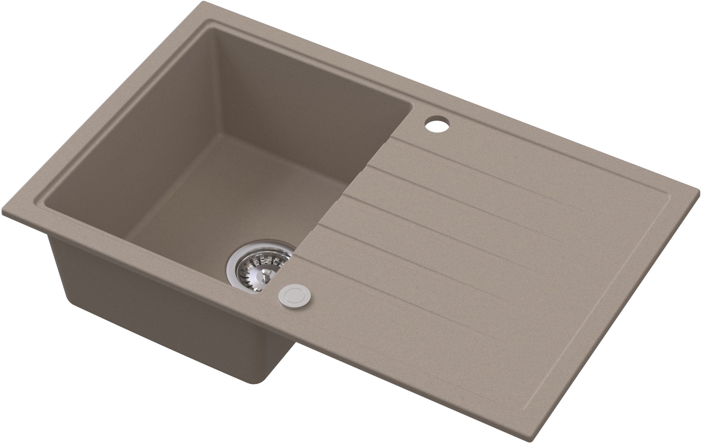 Darmowa Dostawa - Zlewozmywak granitowy 79x50 cm beżowy Ruvetti Axel 3001AXBE160W