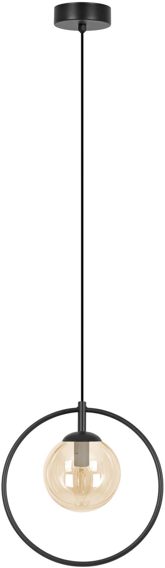 Darmowa Dostawa - Lampa wisząca 1x10 W czarna-bursztynowa Kaja Venta K5476