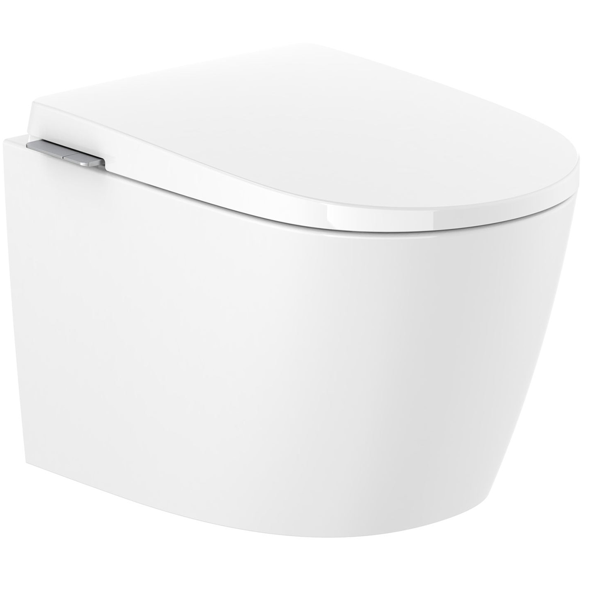 Darmowa Dostawa - Miska WC z deską wolnoopadającą wisząca bez kołnierza ze spłukiwaniem wirowym biały połysk Roca Avant A80336NS0H