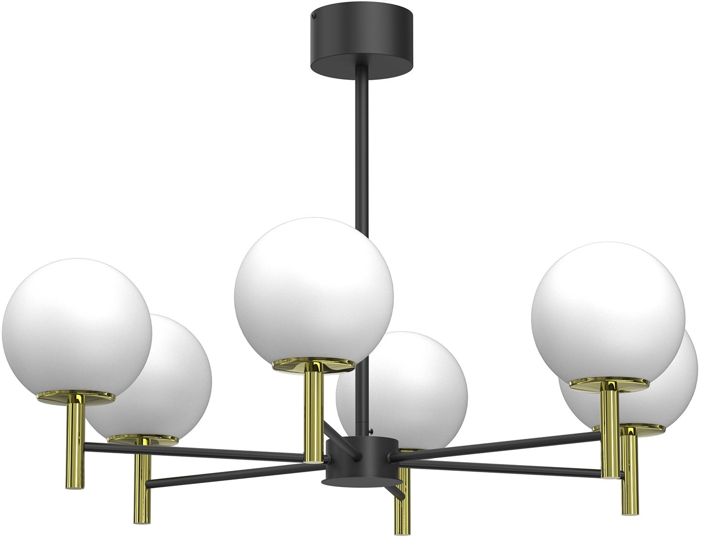 Darmowa Dostawa - Lampa wisząca 6x15 W biała-czarna Luminex Awinion 1654
