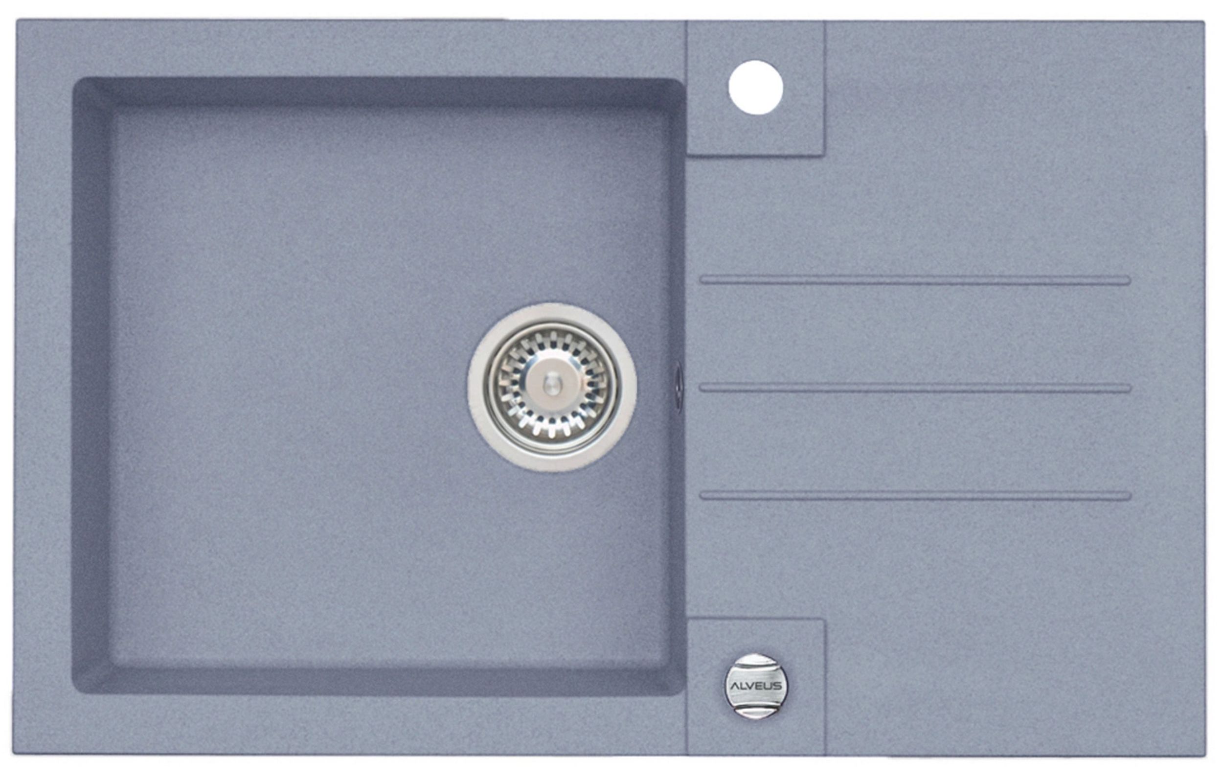 Darmowa Dostawa - Zlewozmywak granitowy 78x48 cm szary/grafitowy/onyx Alveus Rock 4203004