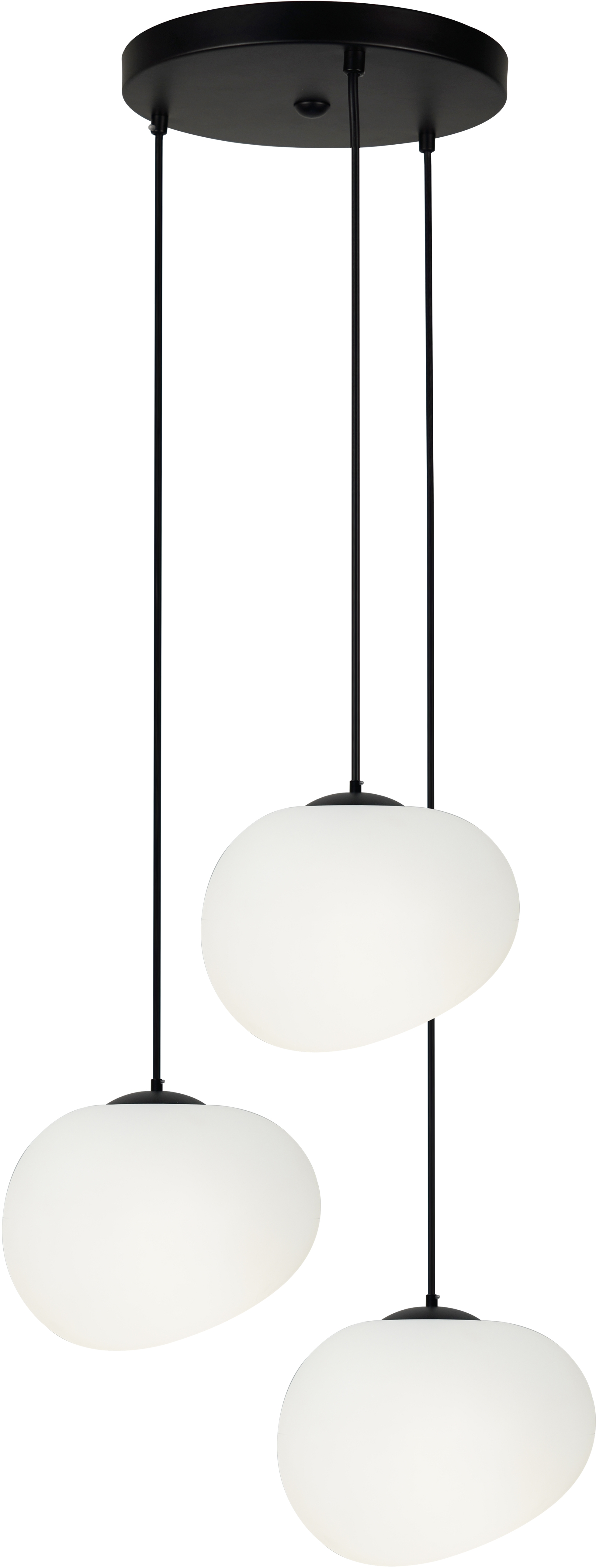 Darmowa Dostawa - Lampa wisząca 3x40 W biała-czarna Candellux Stones 3335172