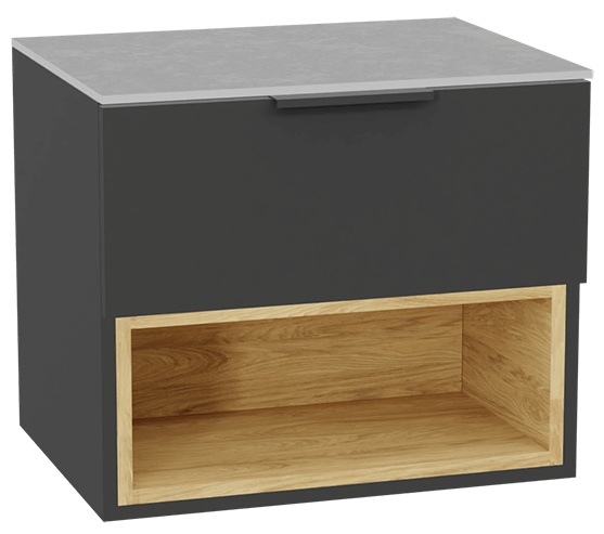 Darmowa Dostawa - Szafka z blatem 60x46.5x51.2 cm podumywalkowa wisząca szara-dąb Excellent Tuto 2.0 MLEX2171K6002SJGRGR