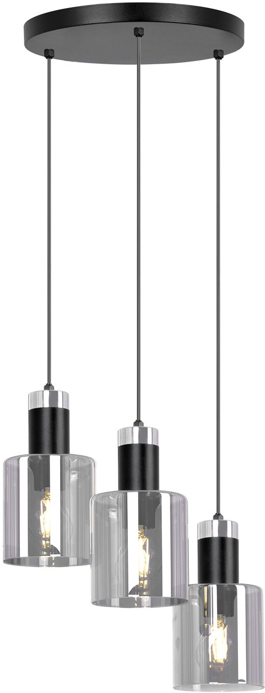 Darmowa Dostawa - Lampa wisząca 3x40 W czarna Kaja Brus K5252