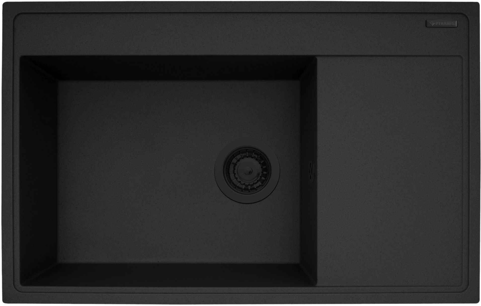 Darmowa Dostawa - Zlewozmywak granitowy 79x50 cm czarny Pyramis Camea 070168402