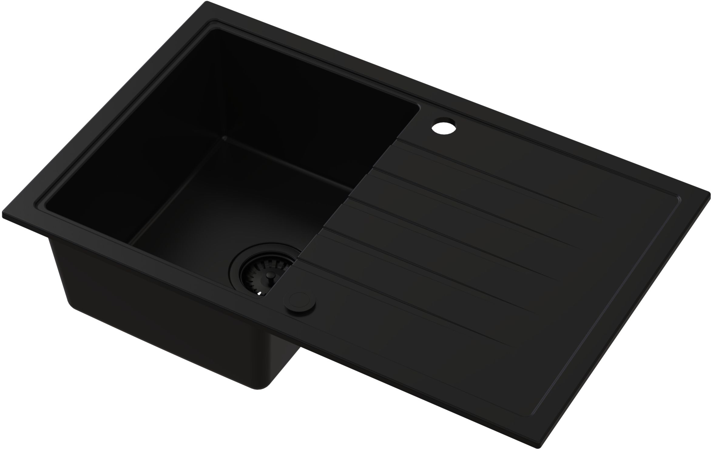 Darmowa Dostawa - Zlewozmywak granitowy 79x50 cm czarny Ruvetti Axel 3001AXFB160W