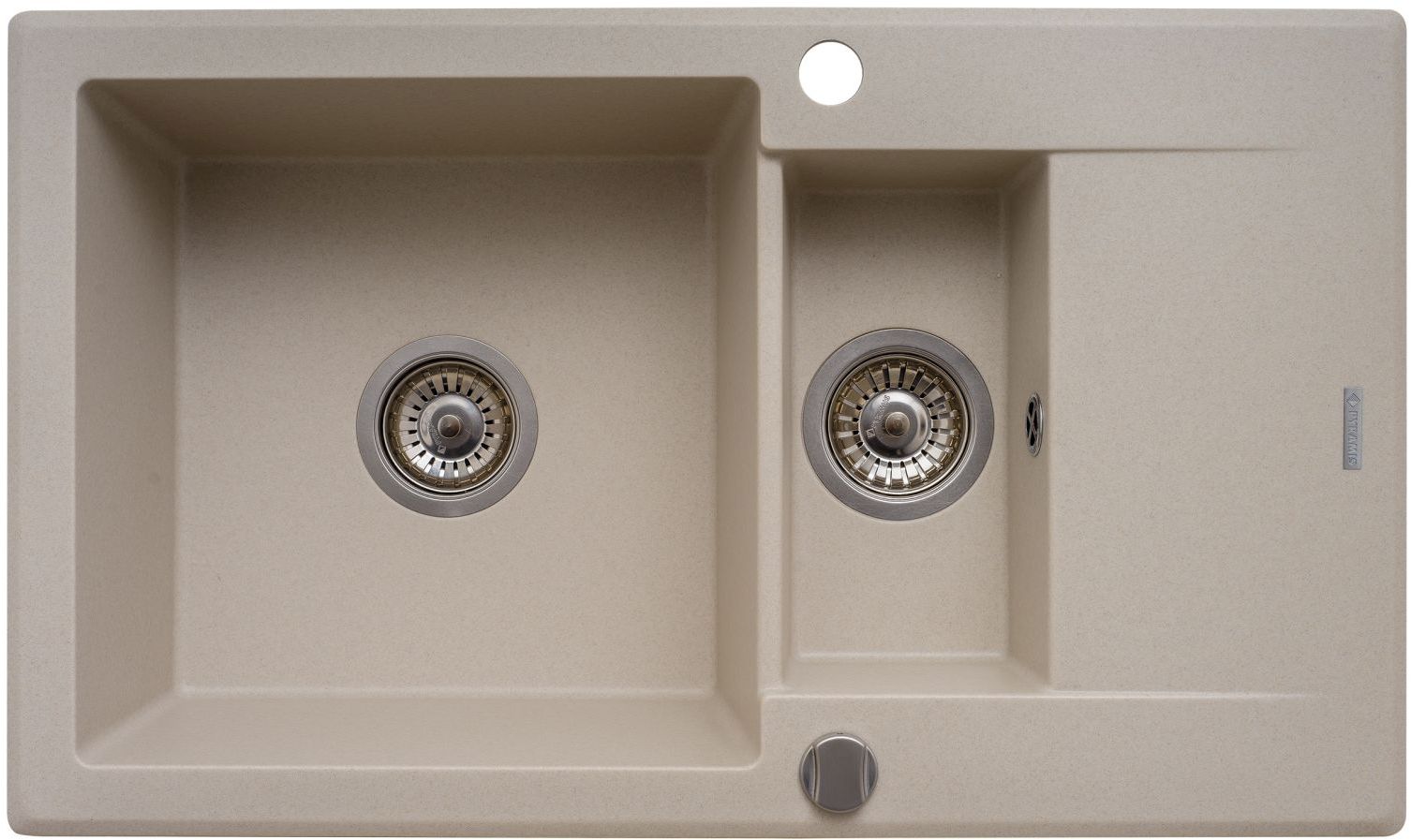 Darmowa Dostawa - Zlewozmywak granitowy 78x46 cm beżowy Pyramis Korfu 070061601