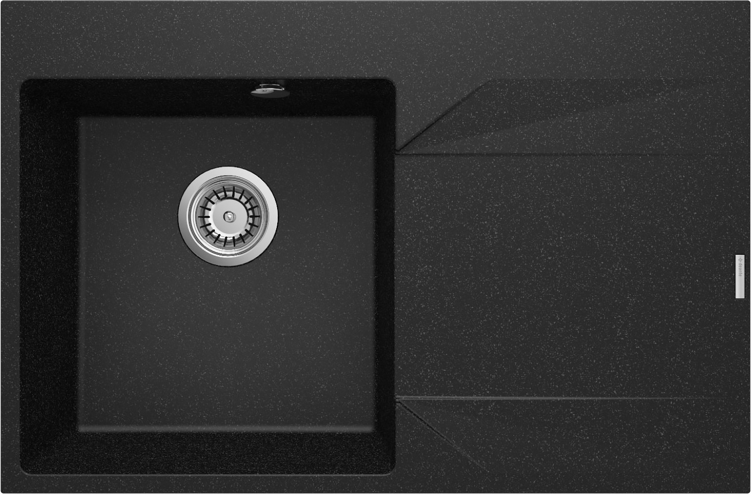 Darmowa Dostawa - Zlewozmywak granitowy 76x50 cm szary/grafitowy/onyx Deante Evora ZQJ211P