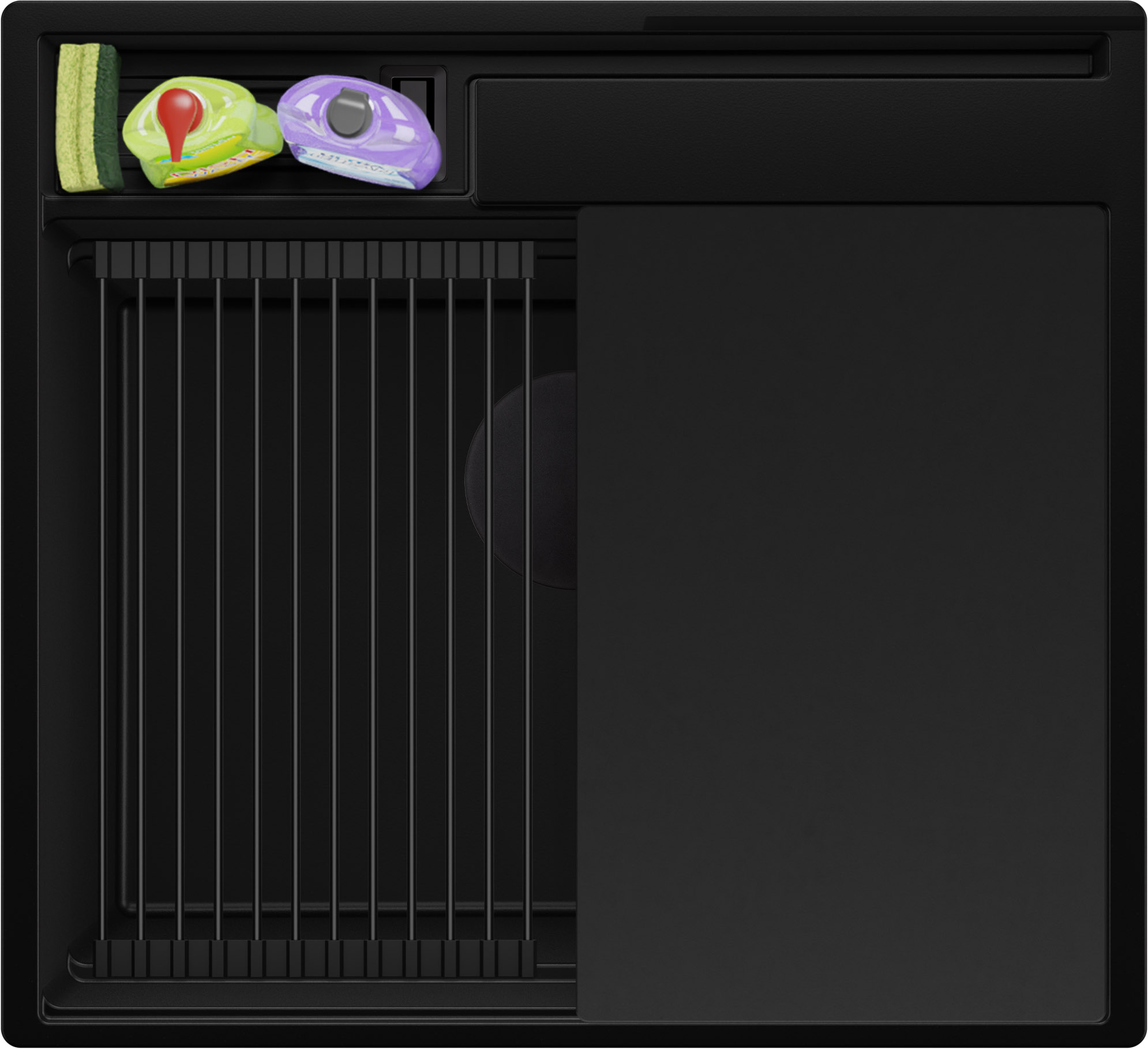 Darmowa Dostawa - Zlewozmywak granitowy 58x53 cm czarny Primagran Oslo OOOLKC001