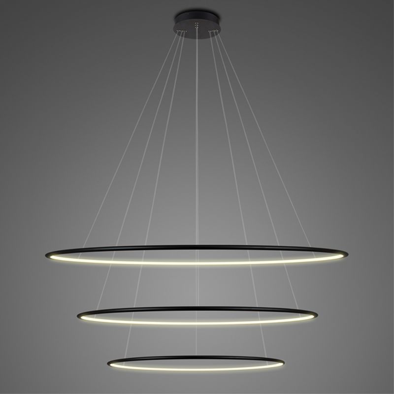 Darmowa Dostawa - Lampa wisząca 3x130 W czarna Altavola Design Ledowe Okręgi LA075P100in3kblack