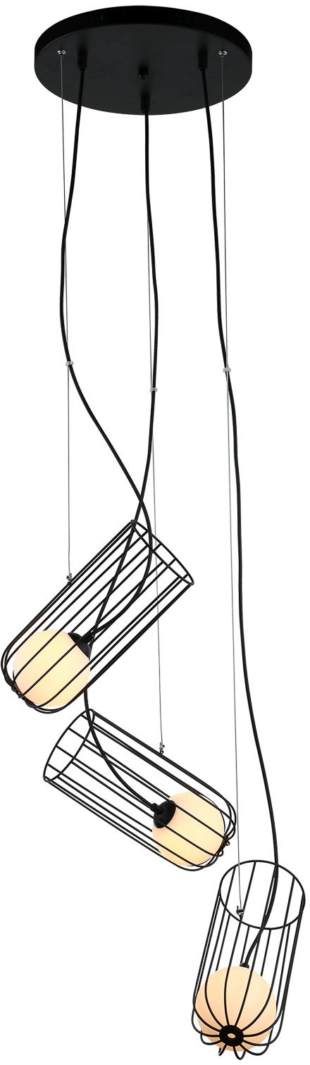 Darmowa Dostawa - Lampa wisząca 3x25 W czarna Italux Coco MDM39413BK