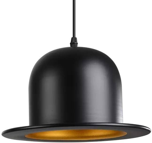 Darmowa Dostawa - Lampa wisząca 1x20 W czarna-złota Abruzzo Retro ABRLWRHE27