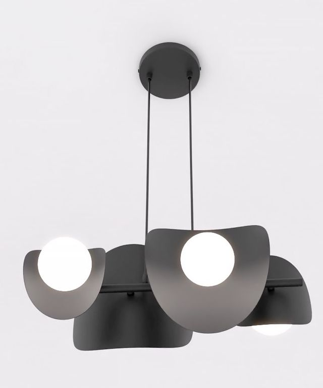 Darmowa Dostawa - Lampa wisząca 4x8 W czarna Emibig Elementi 14914