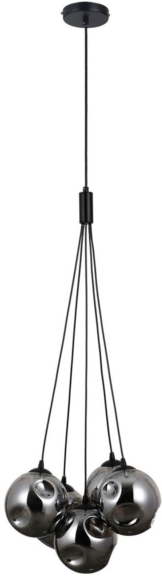 Darmowa Dostawa - Lampa wisząca 5x5 W czarna Italux Perlos PND544565AHBSMG