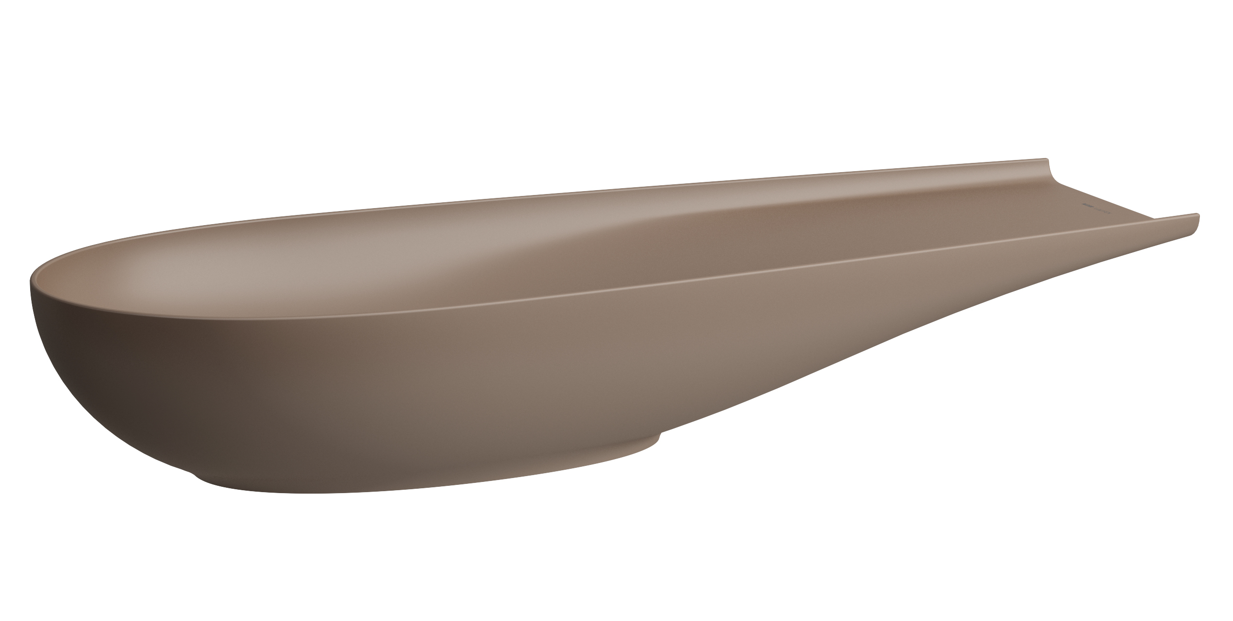 Darmowa Dostawa - Umywalka 100x38 cm owalna nablatowa brąz/beż Laufen Il Bagno Alessi H8189741881121