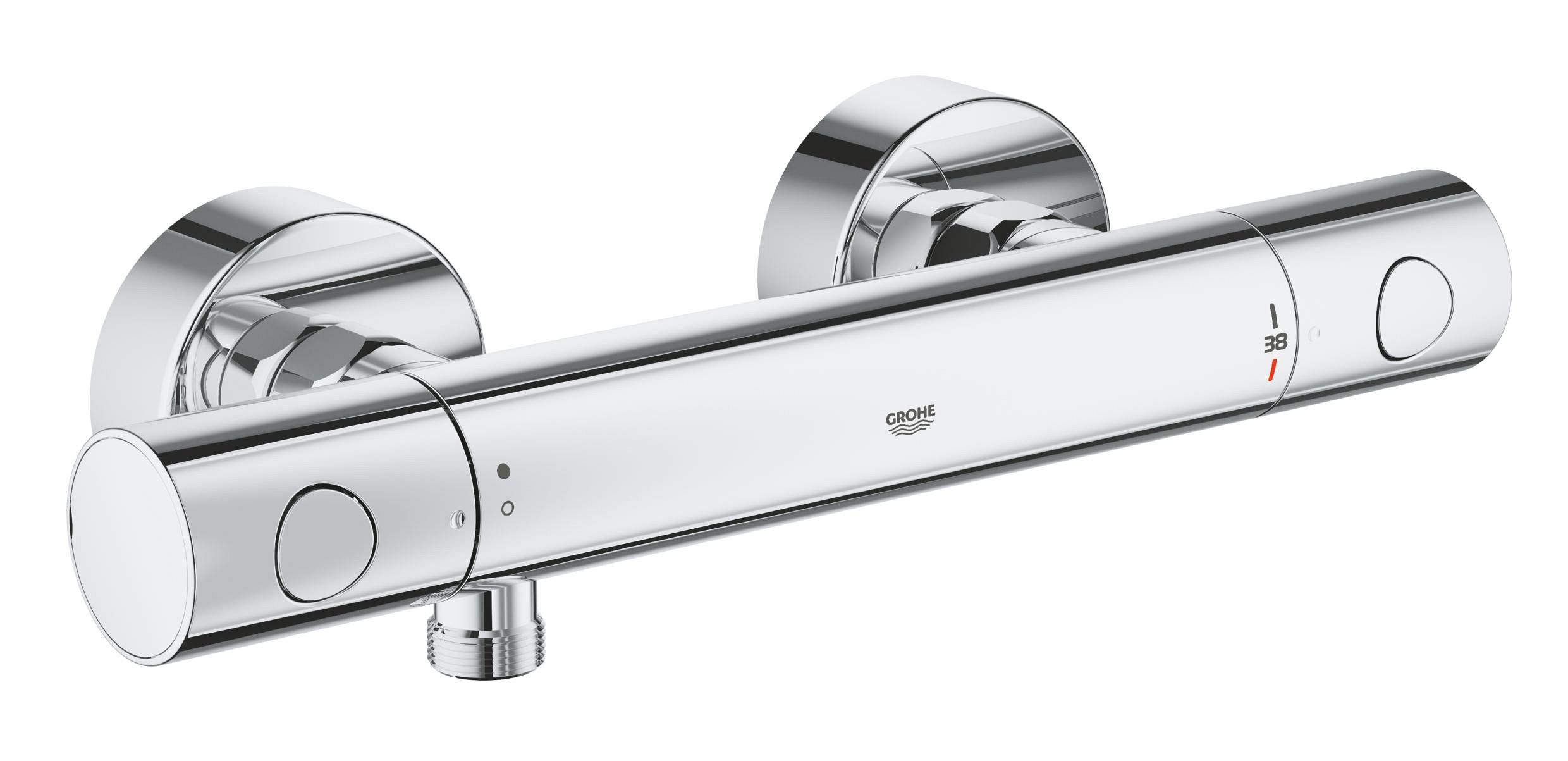 Darmowa Dostawa - Bateria prysznicowa ścienna termostatyczna starlight chrome Grohe Grohtherm 800 Cosmopolitan 34765000
