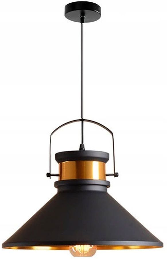 Darmowa Dostawa - Lampa wisząca 1x60 W czarna-złota TooLight Asti OSW00179