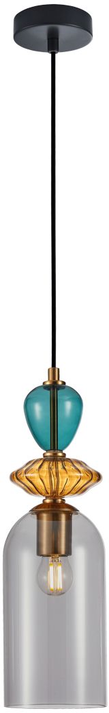 Darmowa Dostawa - Lampa wisząca 1x40 W czarna-złota Italux Busco PND302631CBROSG