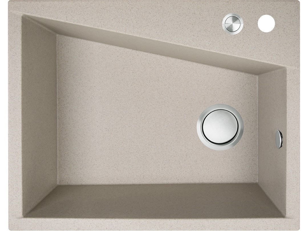 Darmowa Dostawa - Zlewozmywak granitowy 60x48 cm beżowy Laveo Grenada SBG410T