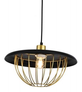 Darmowa Dostawa - Lampa wisząca 1x40 W czarna-złota GTV Tulip OSTULI11DEC