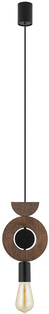 Darmowa Dostawa - Lampa wisząca 1x25 W czarna-drewno Nowodvorski Lighting Drops Wood 11176