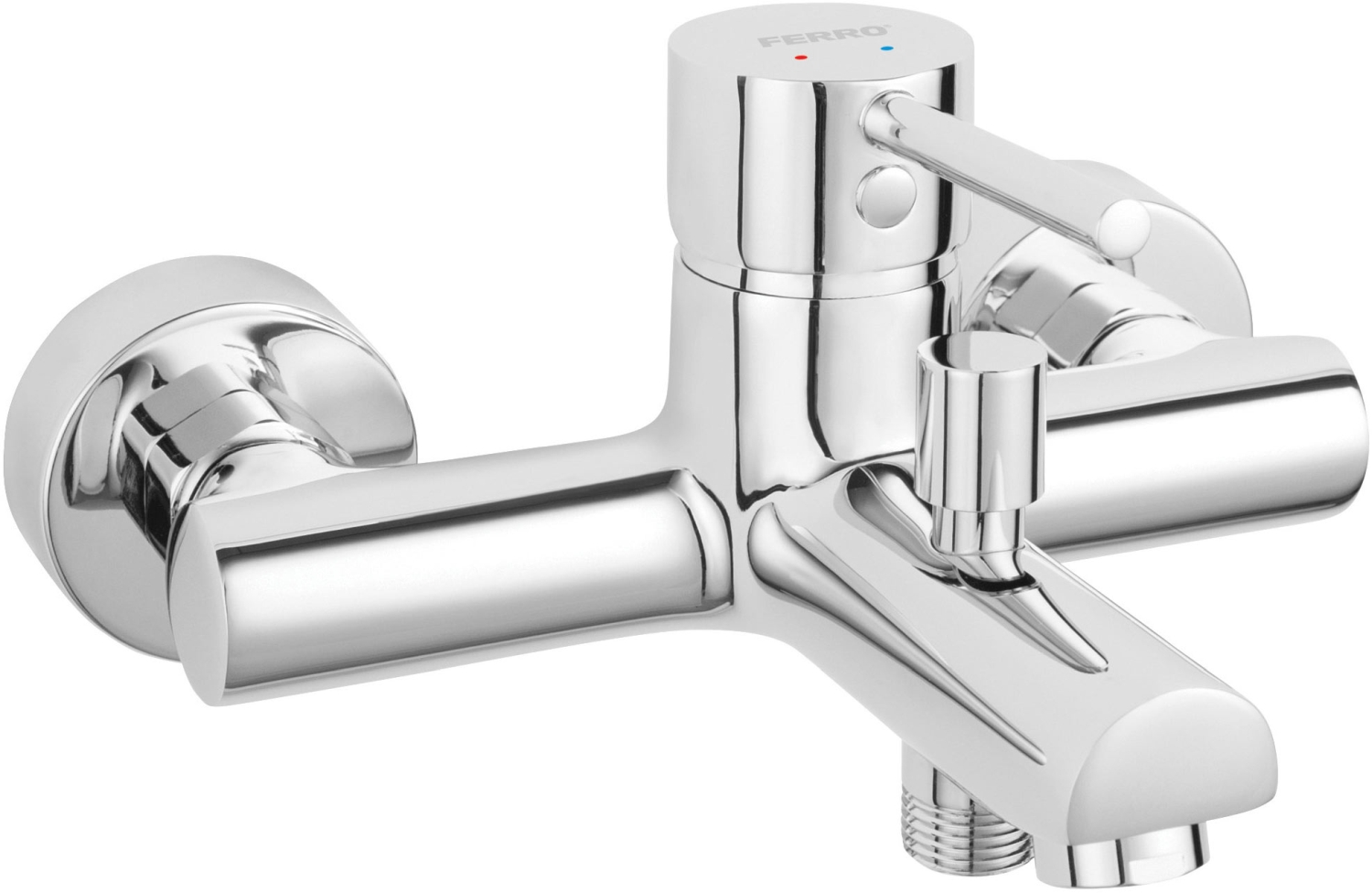 Darmowa Dostawa - Bateria wannowo-prysznicowa ścienna chrom Ferro Fiesta BFI1