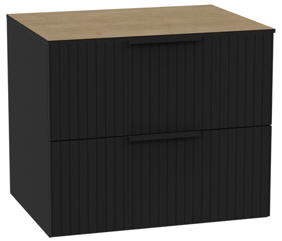 Darmowa Dostawa - Szafka z blatem 60x46.5x51.2 cm podumywalkowa wisząca czarna-dąb Excellent Tuto 2.0 MLEX2172K6003BLBKBK