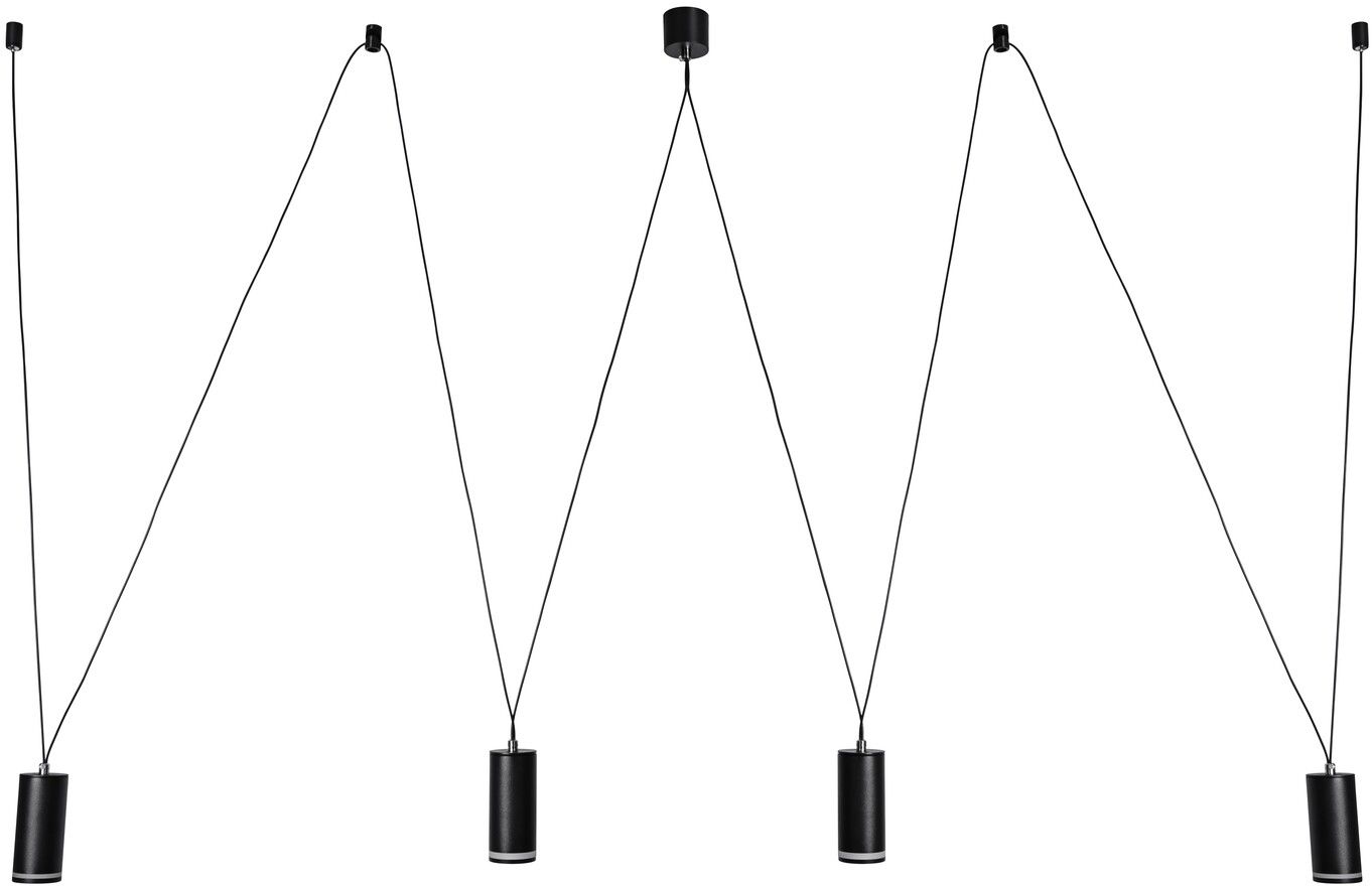 Darmowa Dostawa - Lampa wisząca 4x5 W czarna Rabalux Senobia 73038