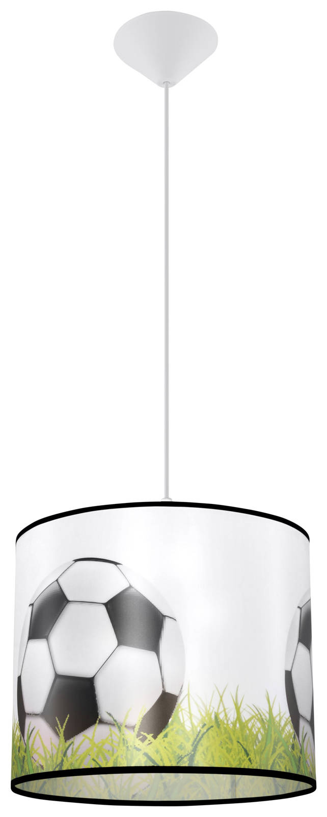 Darmowa Dostawa - Lampa wisząca 1x15 W biała-czarna-zielona Sollux Lighting Piłka SL1428