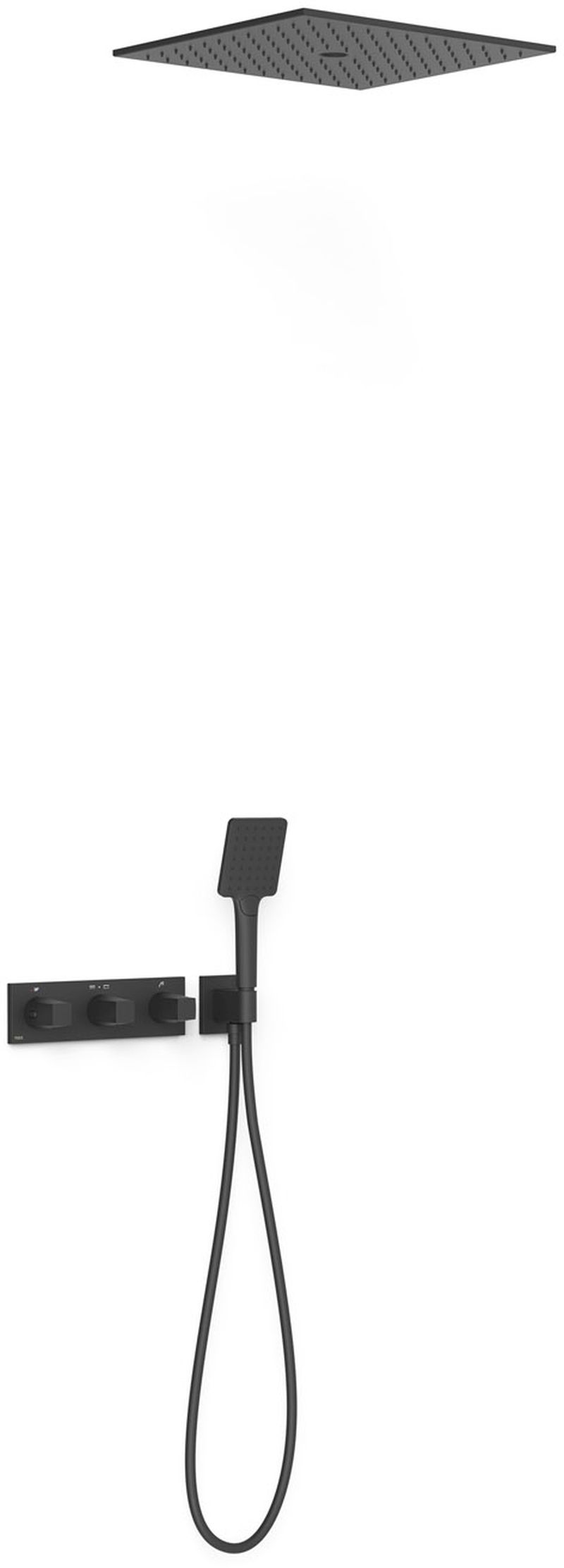 Darmowa Dostawa - Zestaw prysznicowy podtynkowy czarny Tres B-System 30725306NM