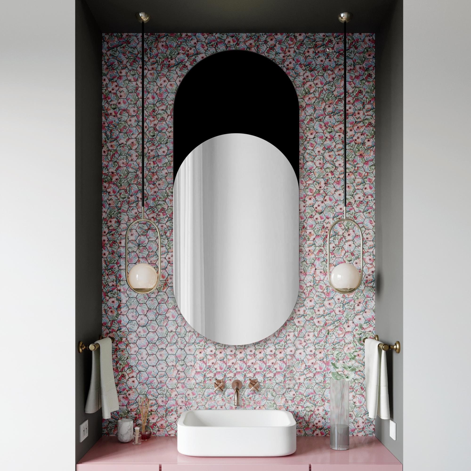 Darmowa Dostawa - Lustro 40x90 cm owalne czarny-srebrny Guarda Calabria TOSCALBLACK40x90