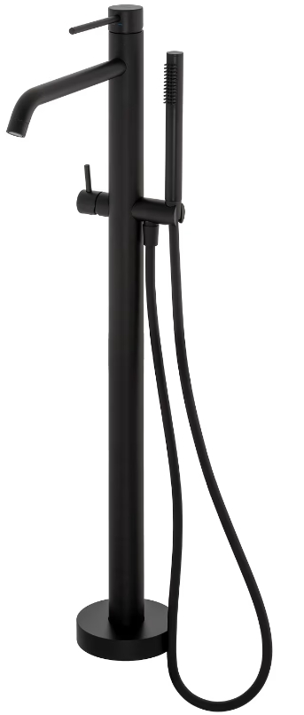 Darmowa Dostawa - Bateria wannowo-prysznicowa wolnostojąca czarna Kronenbach Lima 2.0 Black 1001162SMKB