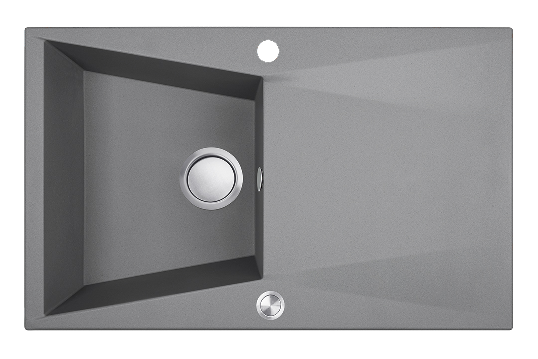 Darmowa Dostawa - Zlewozmywak granitowy 78x48 cm szary/grafitowy/onyx Laveo Grenada SBG511T