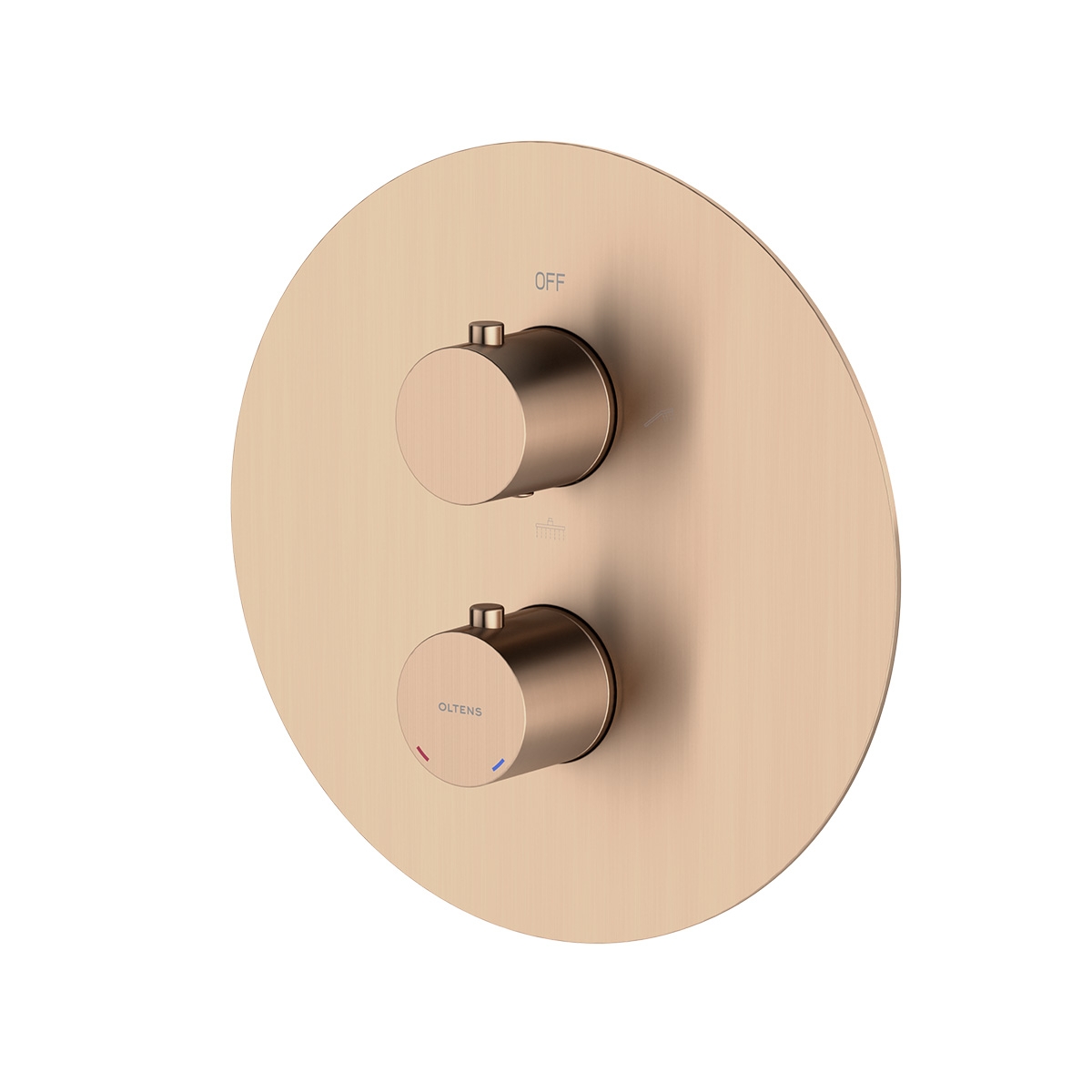 Darmowa Dostawa - Bateria wannowo-prysznicowa podtynkowa z termostatem miedź szczotkowana Oltens Katla 34600610