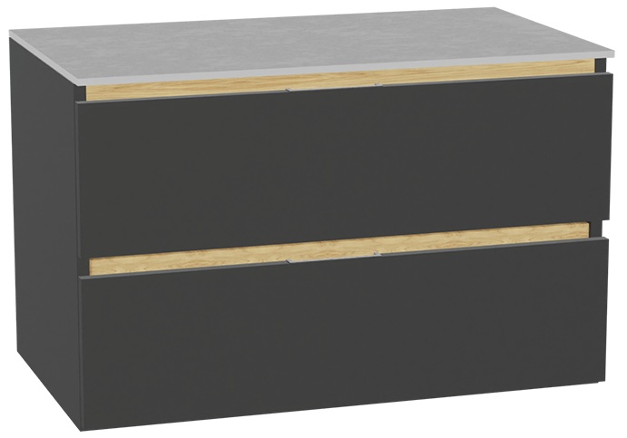 Darmowa Dostawa - Szafka z blatem 80x46.5x51.2 cm podumywalkowa wisząca szara-dąb Excellent Tuto 2.0 MLEX2172K8001SJGRGR