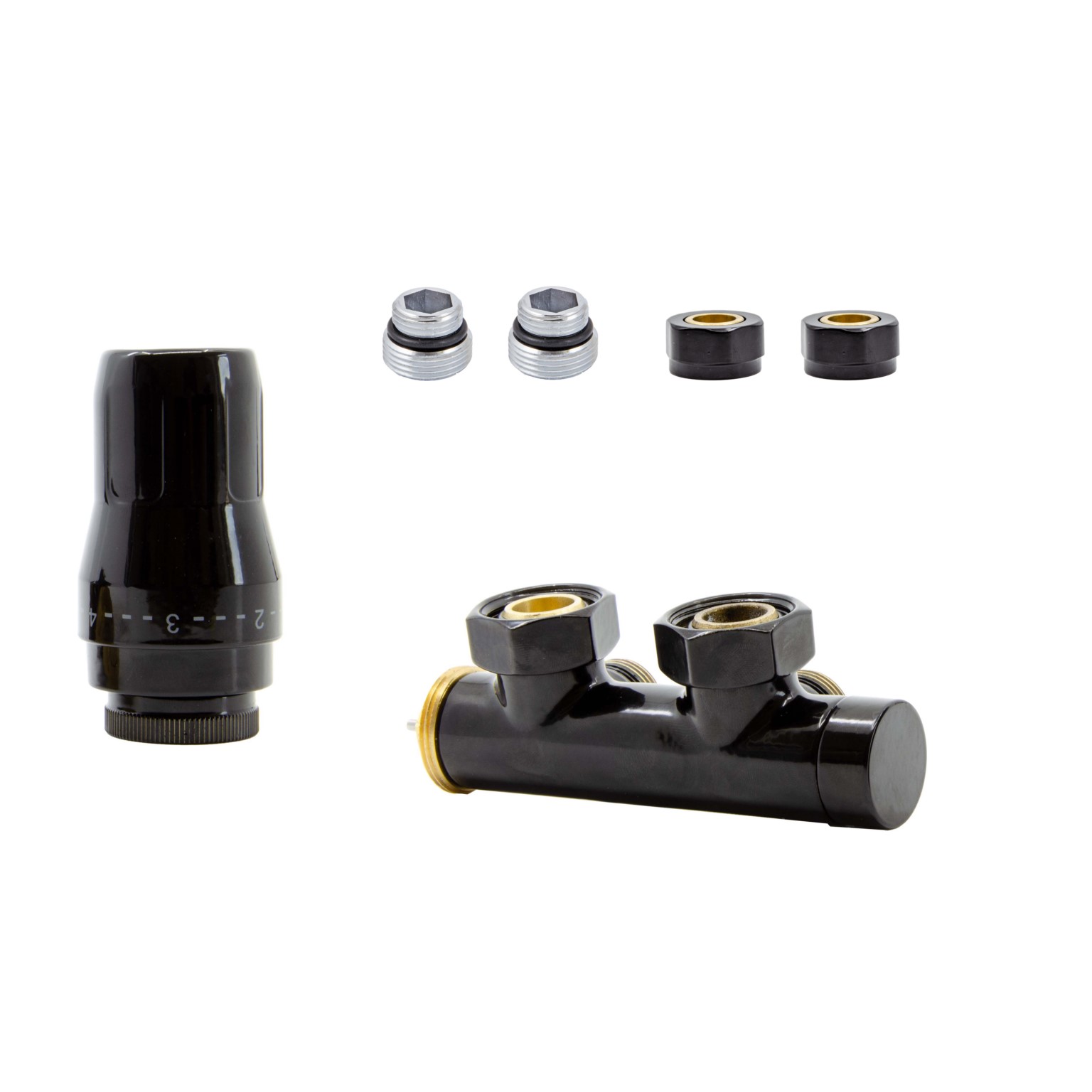 Darmowa Dostawa - Zestaw termostatyczny czarny HeatBase Exclusive HB02KLCR9005