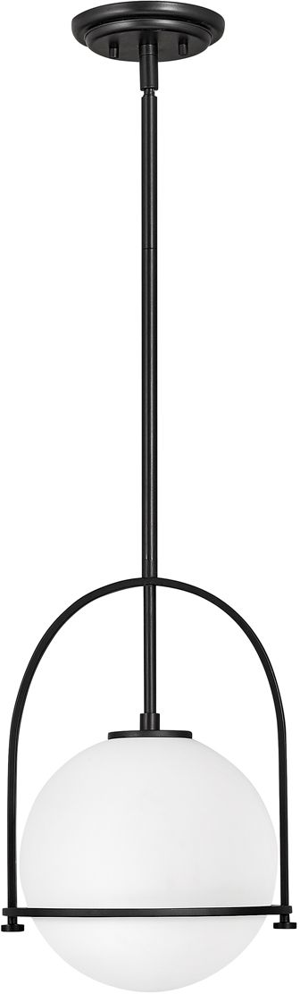 Darmowa Dostawa - Lampa wisząca 1x60 W czarna-mleczna Quintiesse Somerset QNSOMERSETPOBK