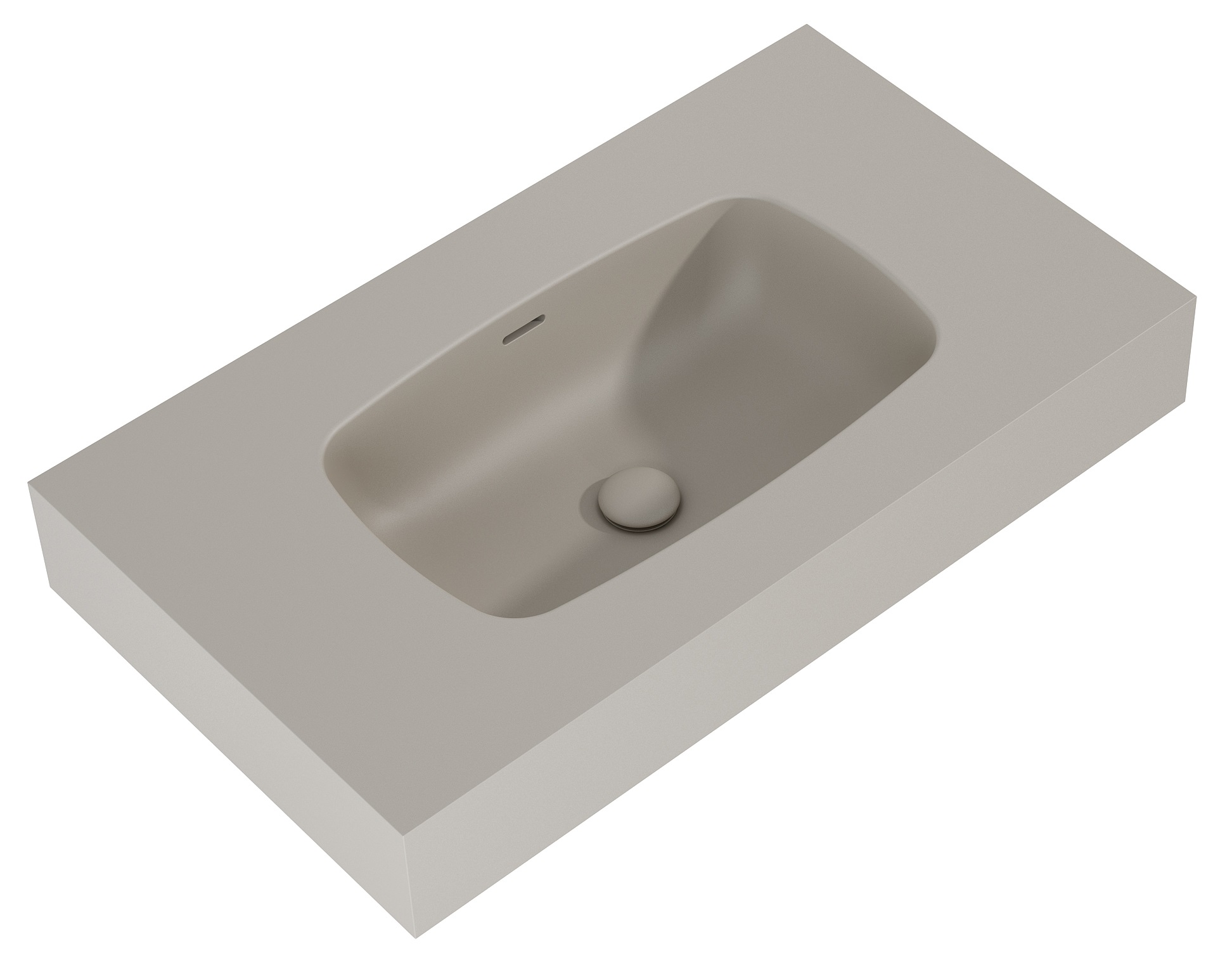 Darmowa Dostawa - Umywalka 80.6x46 cm prostokątna ścienna brąz/beż Elita Dimple RE040800027020