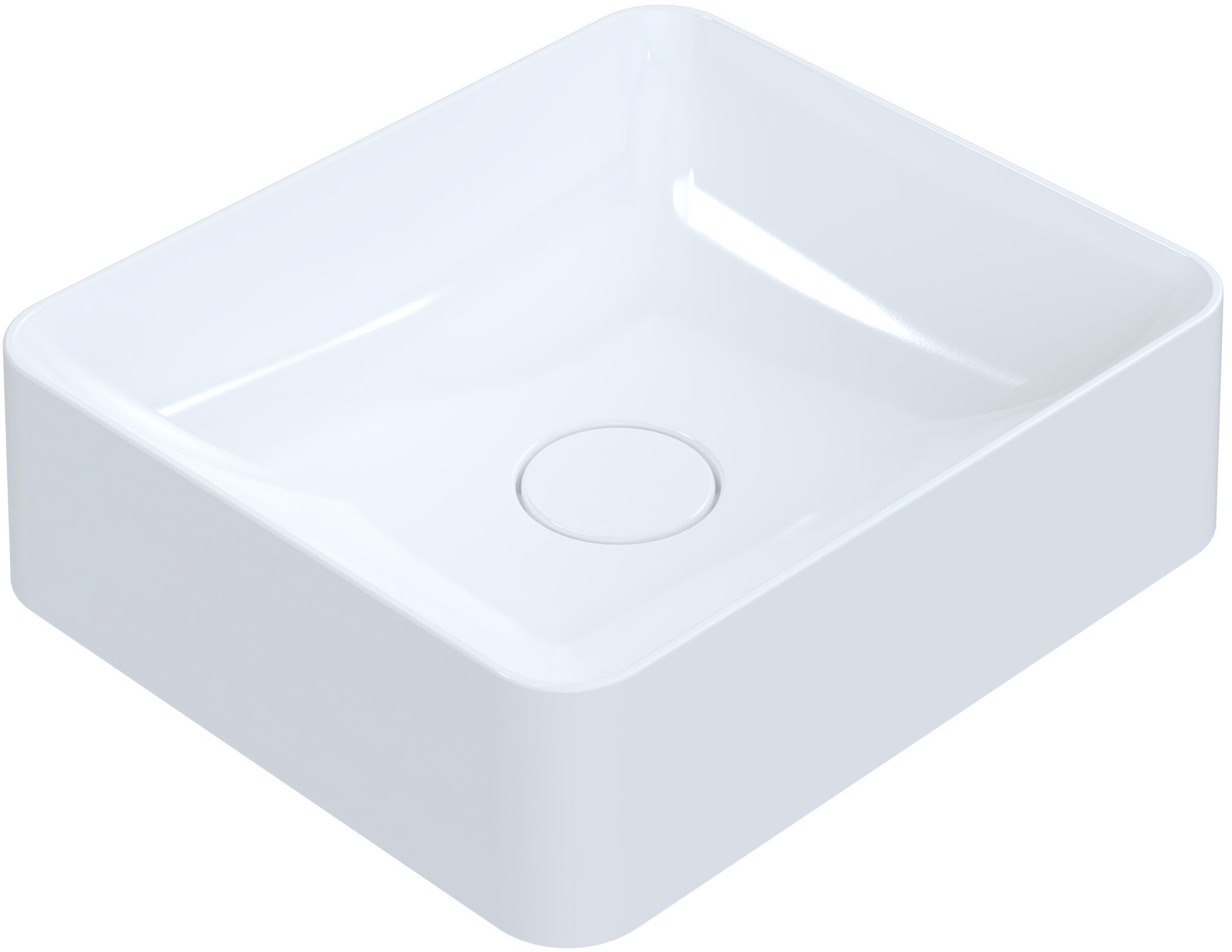 Darmowa Dostawa - Umywalka 45x39 cm prostokątna nablatowa biała Ruvetti Anda DOLAN45H