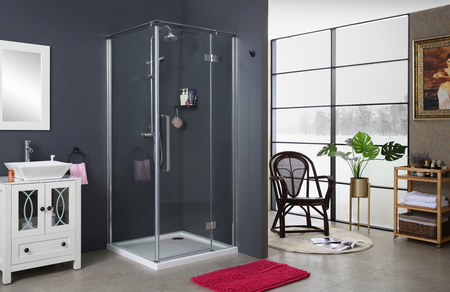 Darmowa Dostawa - Kabina prysznicowa prostokątna 120x80 cm chrom Sea-Horse Fresh Line BK248T0812P