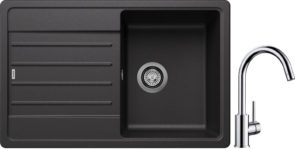 Darmowa Dostawa - Zlewozmywak z baterią antracyt/chrom Blanco Legra 45 S abset10028