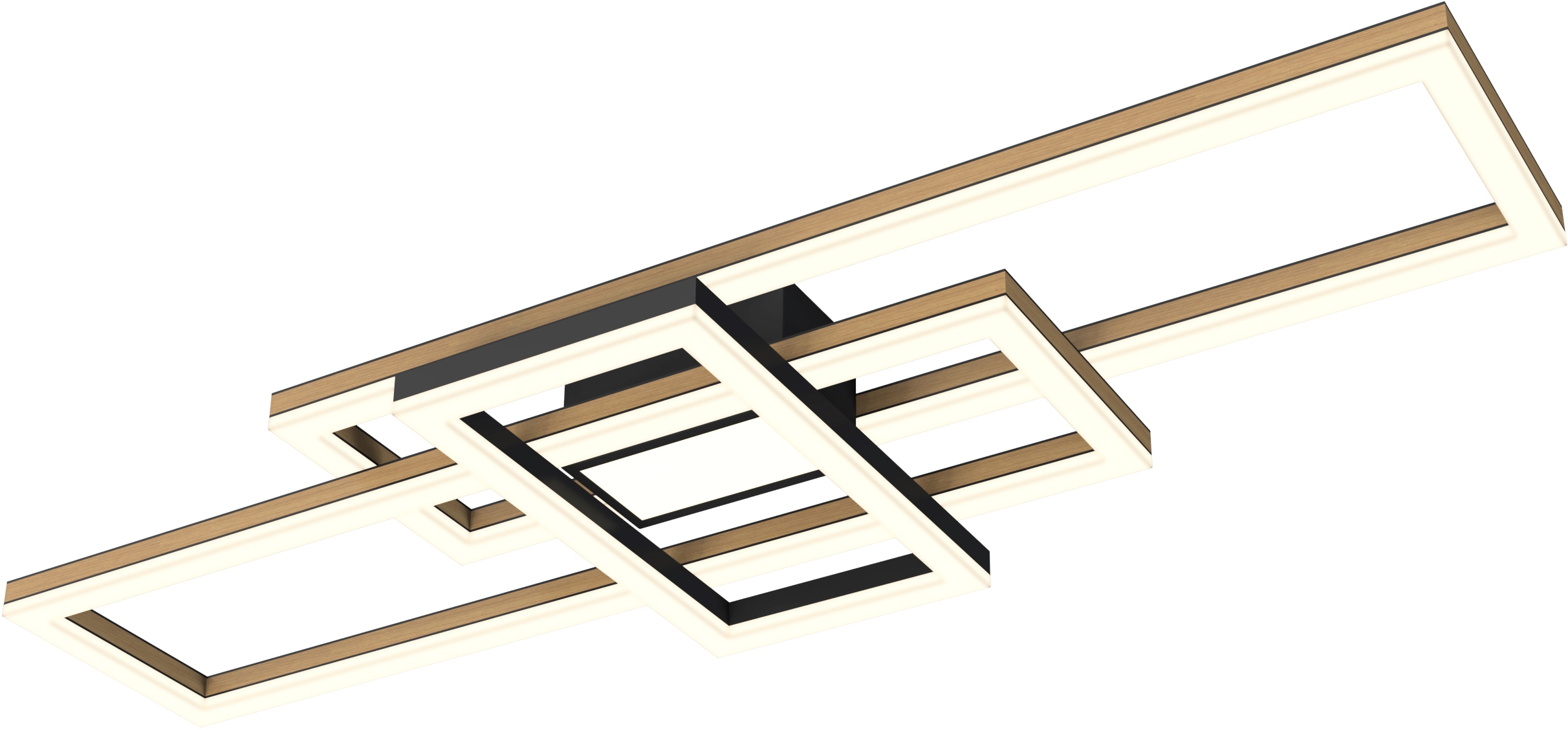 Darmowa Dostawa - Lampa podsufitowa 3x19 W czarna-drewno Aviano Matera 9022306L