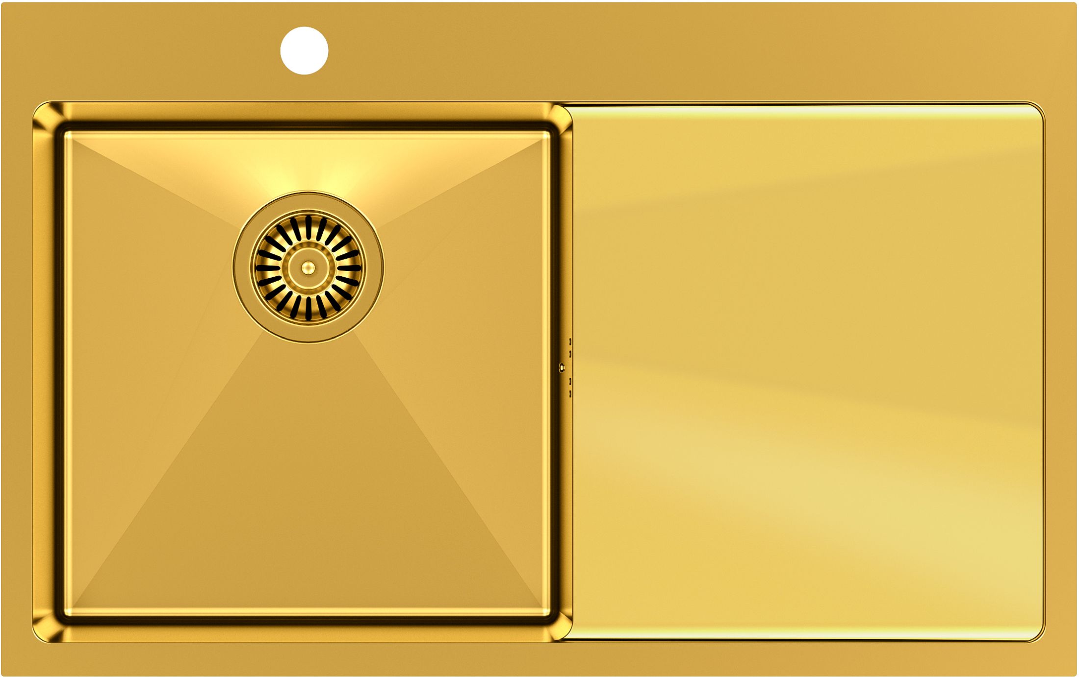 Darmowa Dostawa - Zlewozmywak stalowy 78x48 cm złoty Quadron Russel HB7912PVDBSG1
