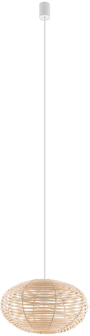 Darmowa Dostawa - Lampa wisząca 1x25 W biała-drewno Nowodvorski Lighting Rattan 11154