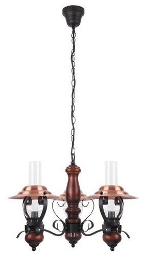 Darmowa Dostawa - Lampa wisząca 3x40 W czarna-brązowa Rabalux Enna 7860