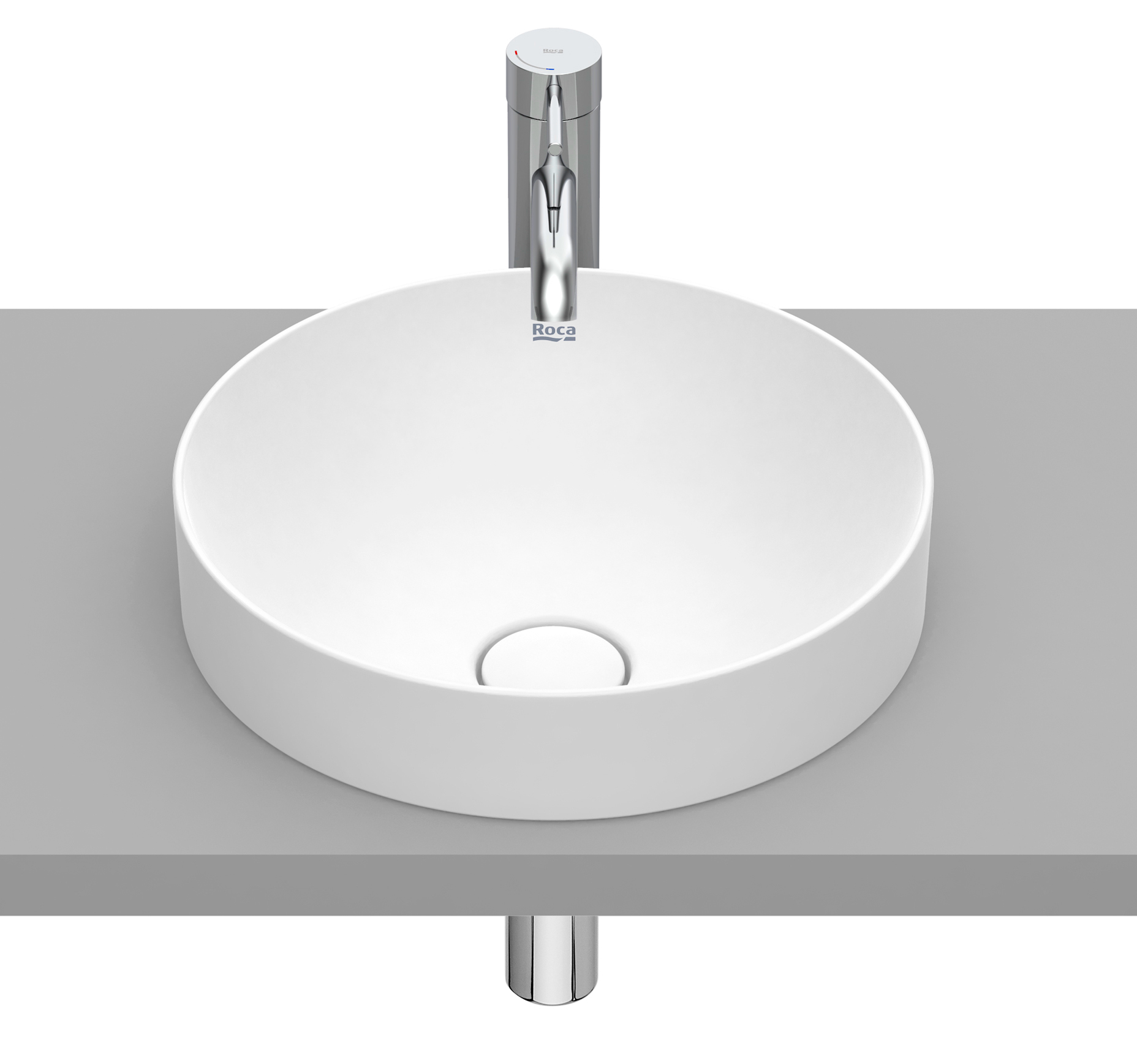 Darmowa Dostawa - Umywalka 37x37 cm okrągła wpuszczana biała Roca Inspira A32752R620